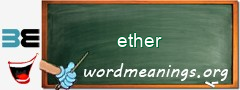 WordMeaning blackboard for ether